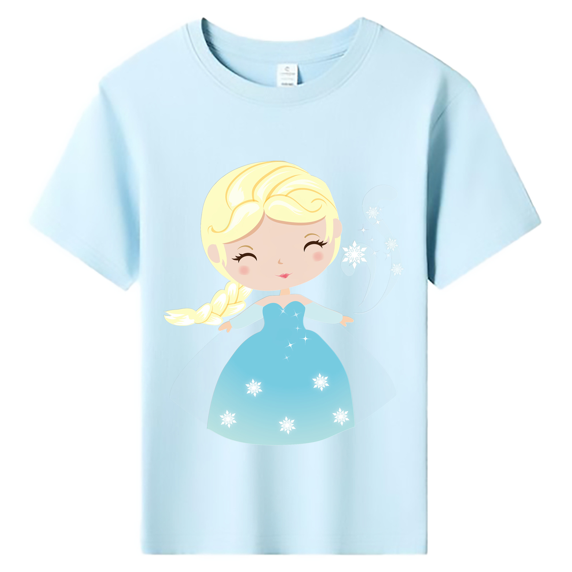 （画像用） アナと雪の女王 アンナ エルサ Frozen Anna Elsa 綿100％キッズTシャツ（フロントプリント）